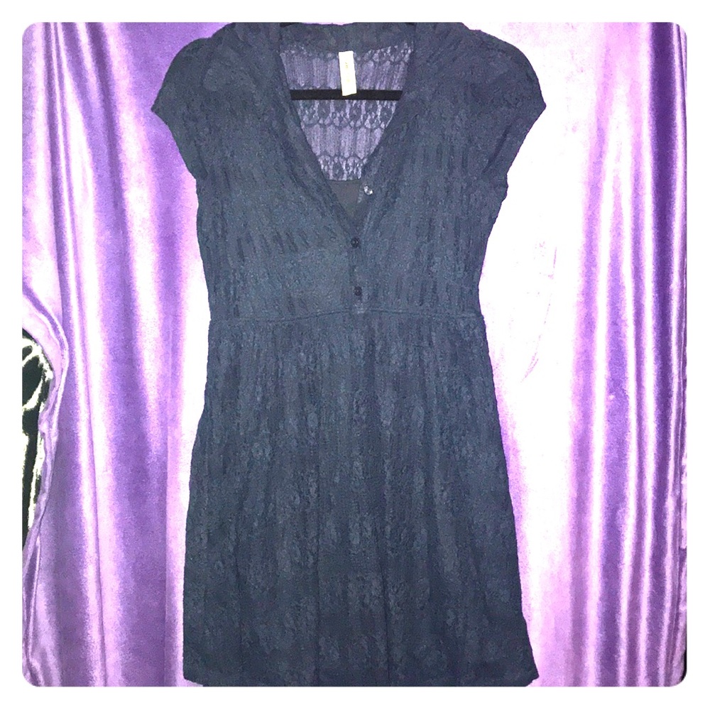 Navy blue lace dress